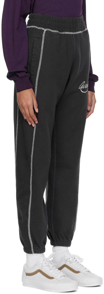 Awake NY Black Cotton Lounge Pants