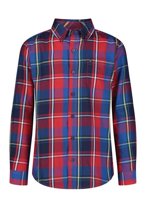 Tommy Hilfiger Boys 4-7 Saturated Plaid Printed Shirt