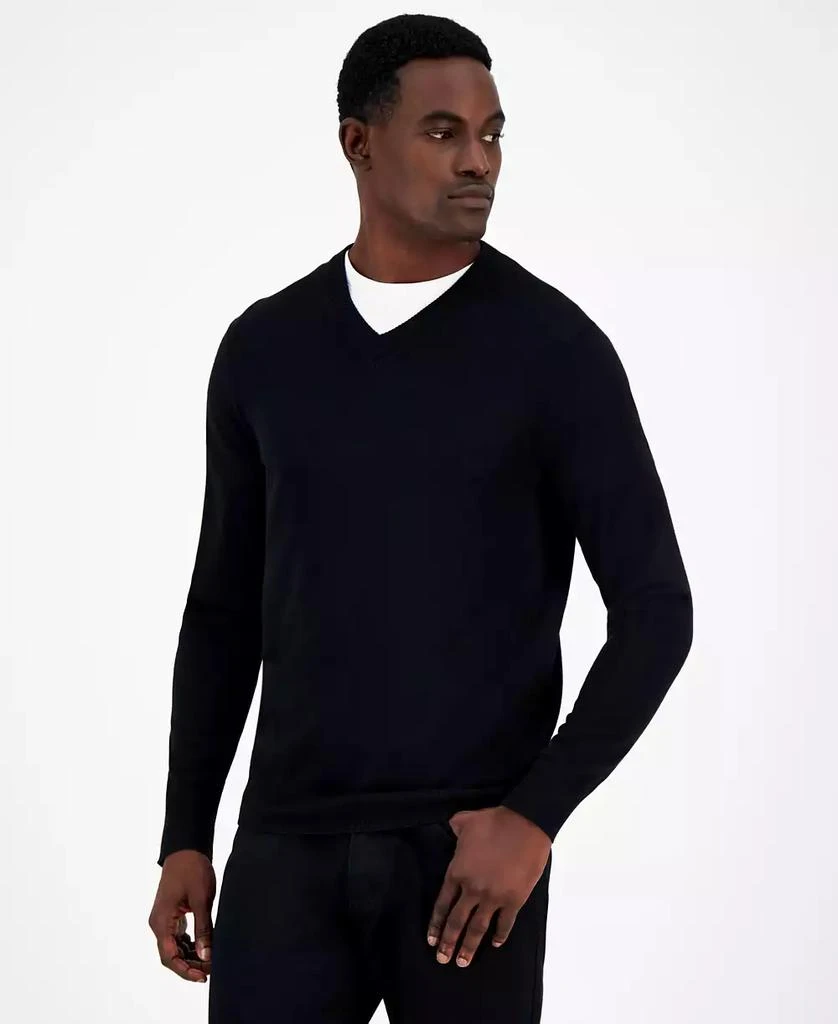 Alfani Men
s Long-Sleeve V-Neck Merino Sweater, Created for Macy
s 1