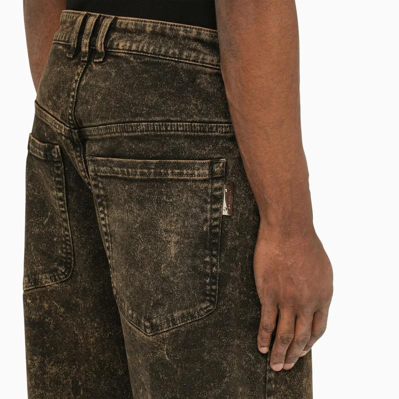 Balmain BLACK/BEIGE BAGGY JEANS 5
