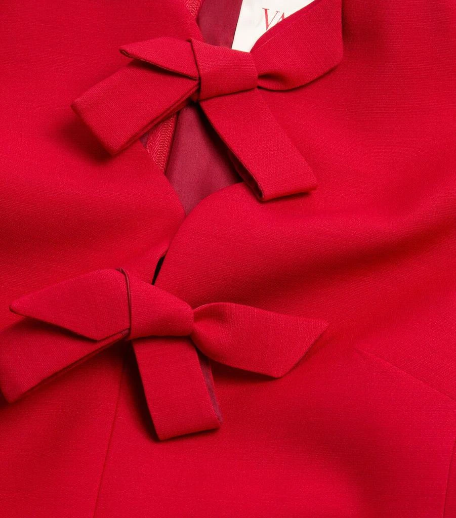 Valentino Virgin Wool-Silk Bow Mini Dress 10