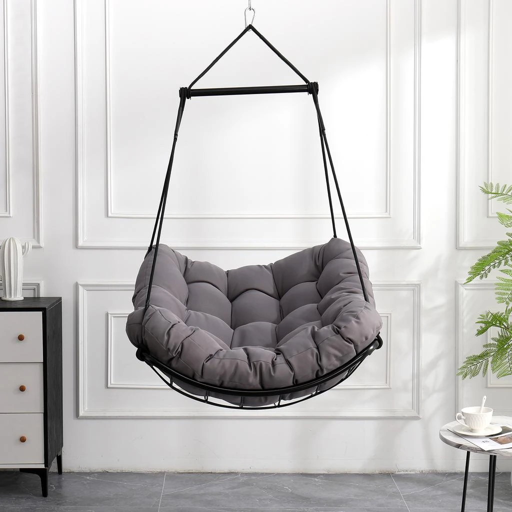 Streamdale Furniture Streamdale Hammock Chair Swing with Cushion - Gray 1