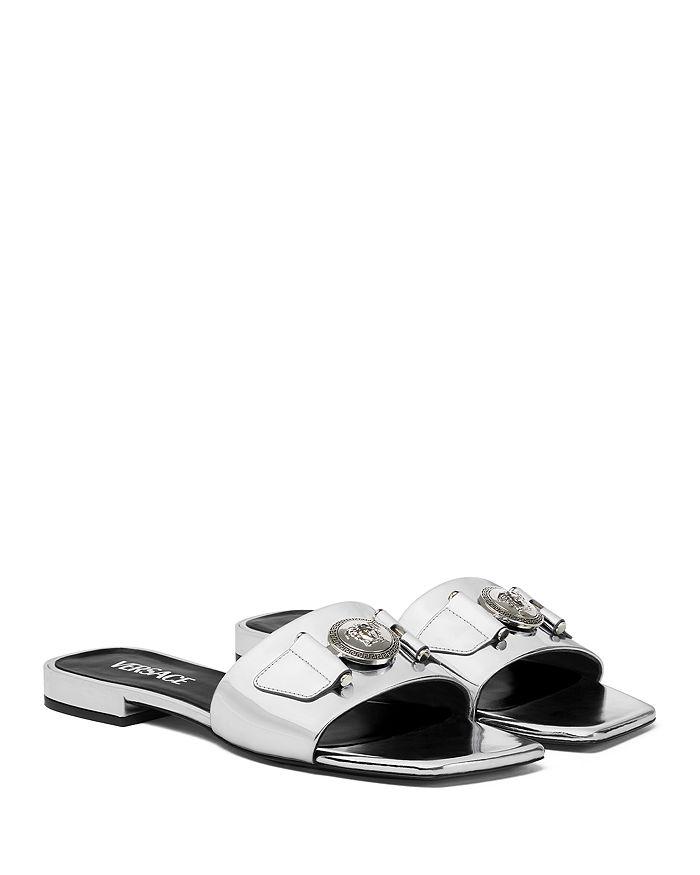 Versace Women's Medusa Medallion Flat Slide Sandals
