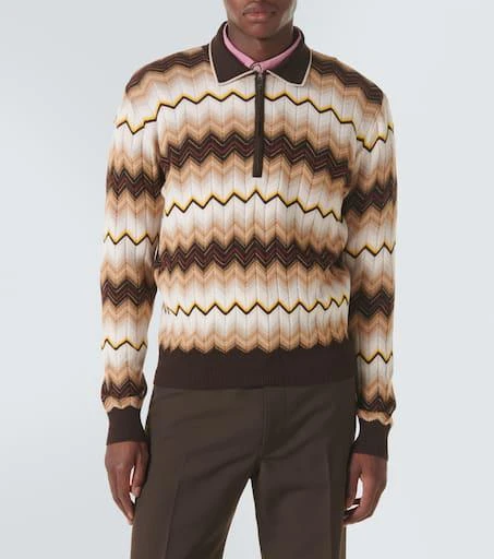 Missoni Zigzag cotton and wool half-zip sweater 3