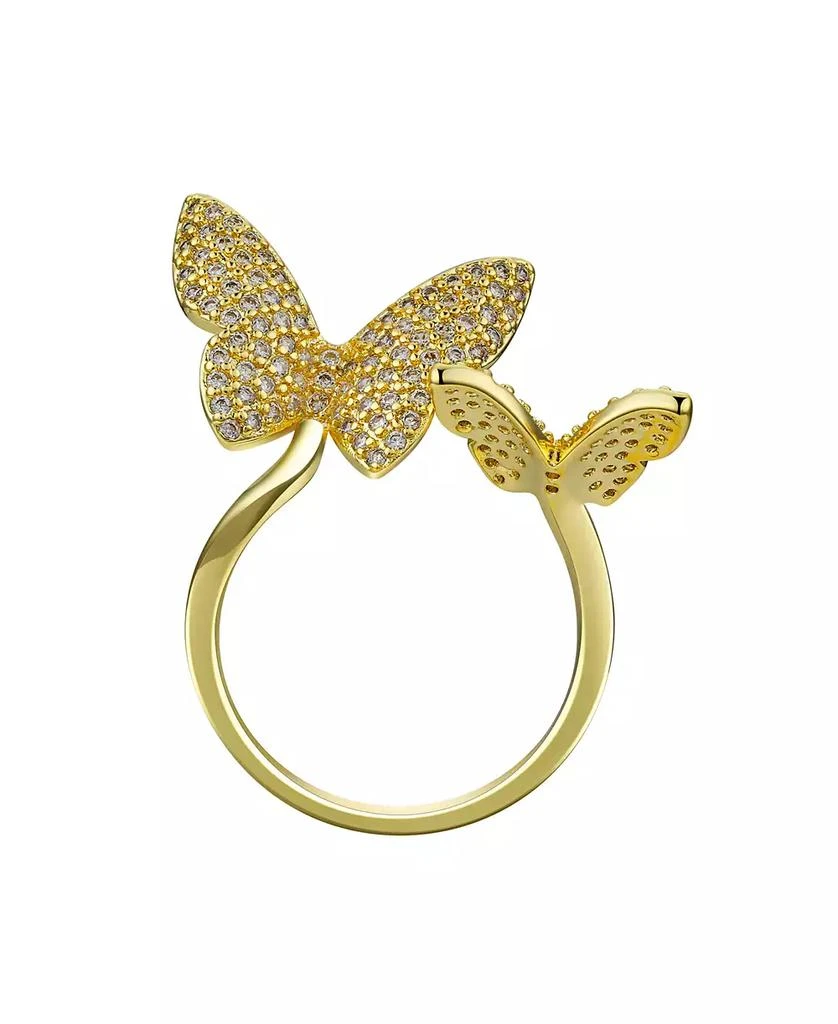 Unwritten Cubic Zirconia Butterfly Bypass Ring 2