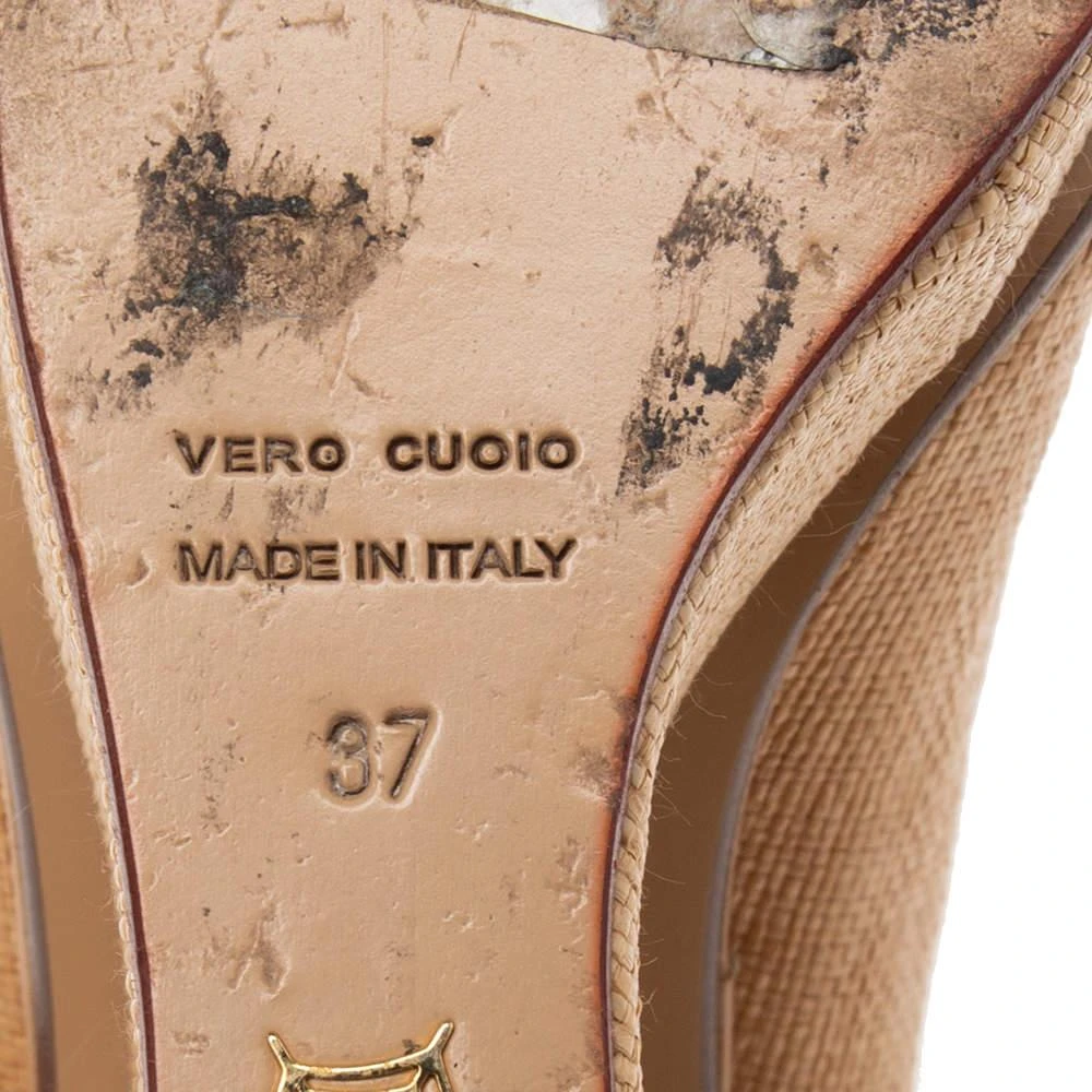 Charlotte Olympia Charlotte Olympia Cream Yellow Raffia Carmen Wedge Platform Pumps Size 37 8