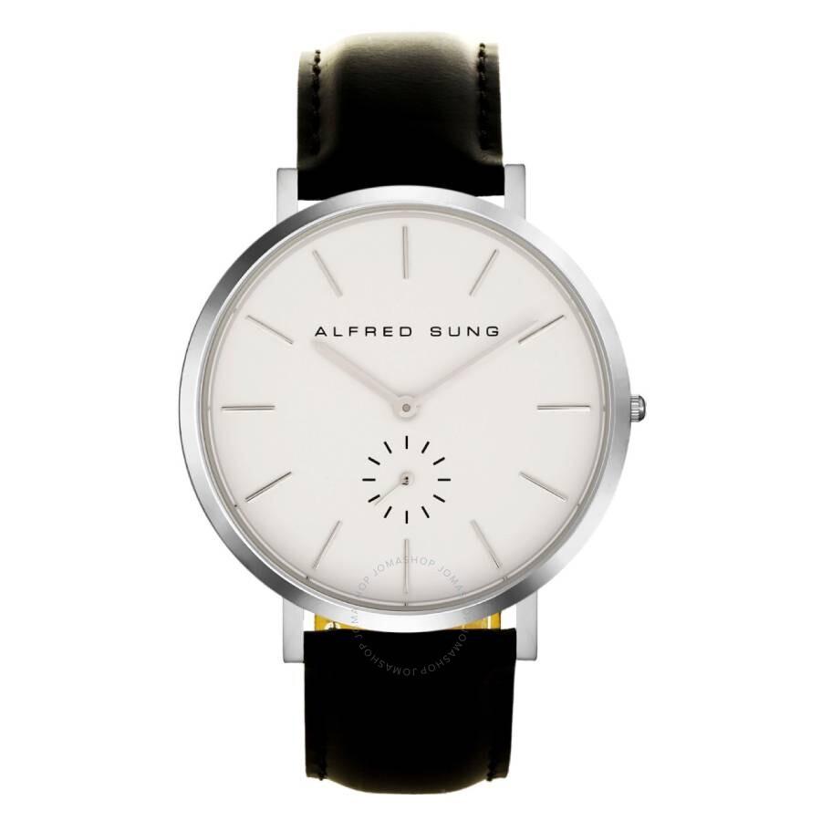 Alfred Sung Ultra Slim Quartz White Dial Men's Watch AS7105SL-1A7