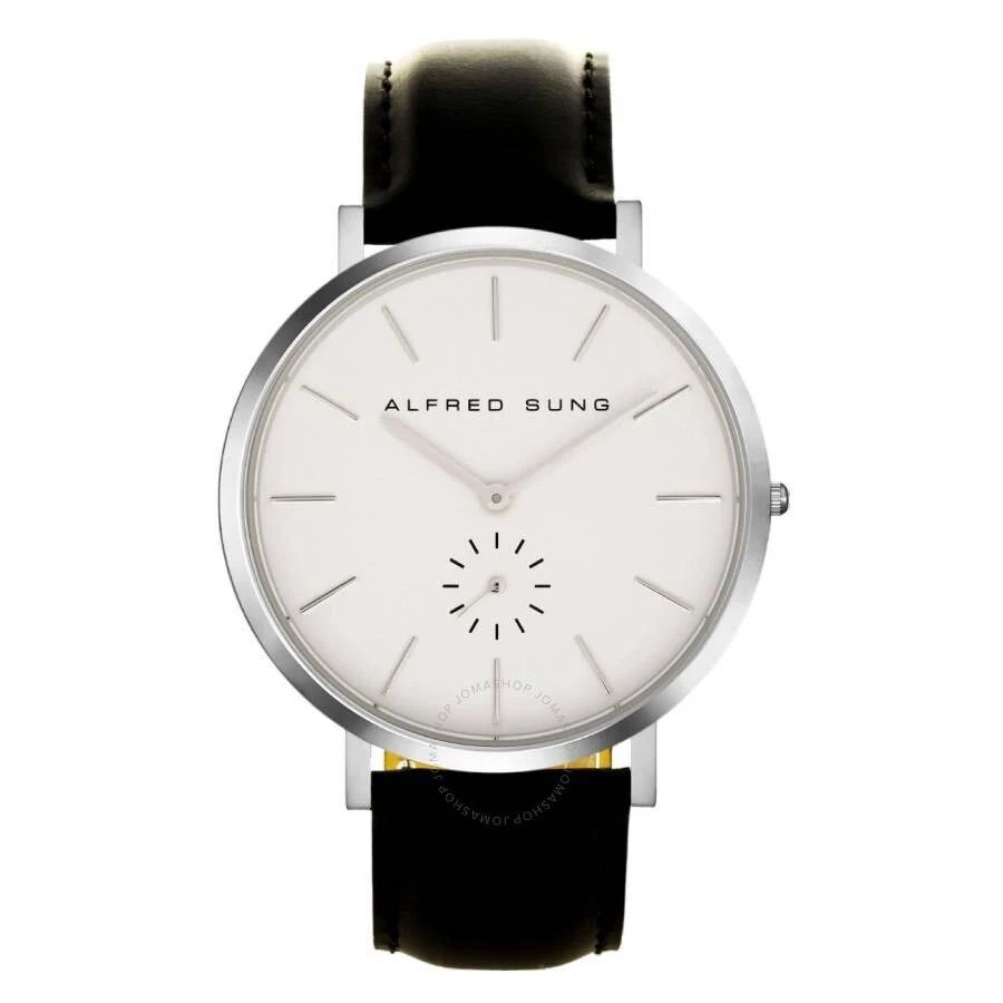 Alfred Sung Ultra Slim Quartz White Dial Men's Watch AS7105SL-1A7 1