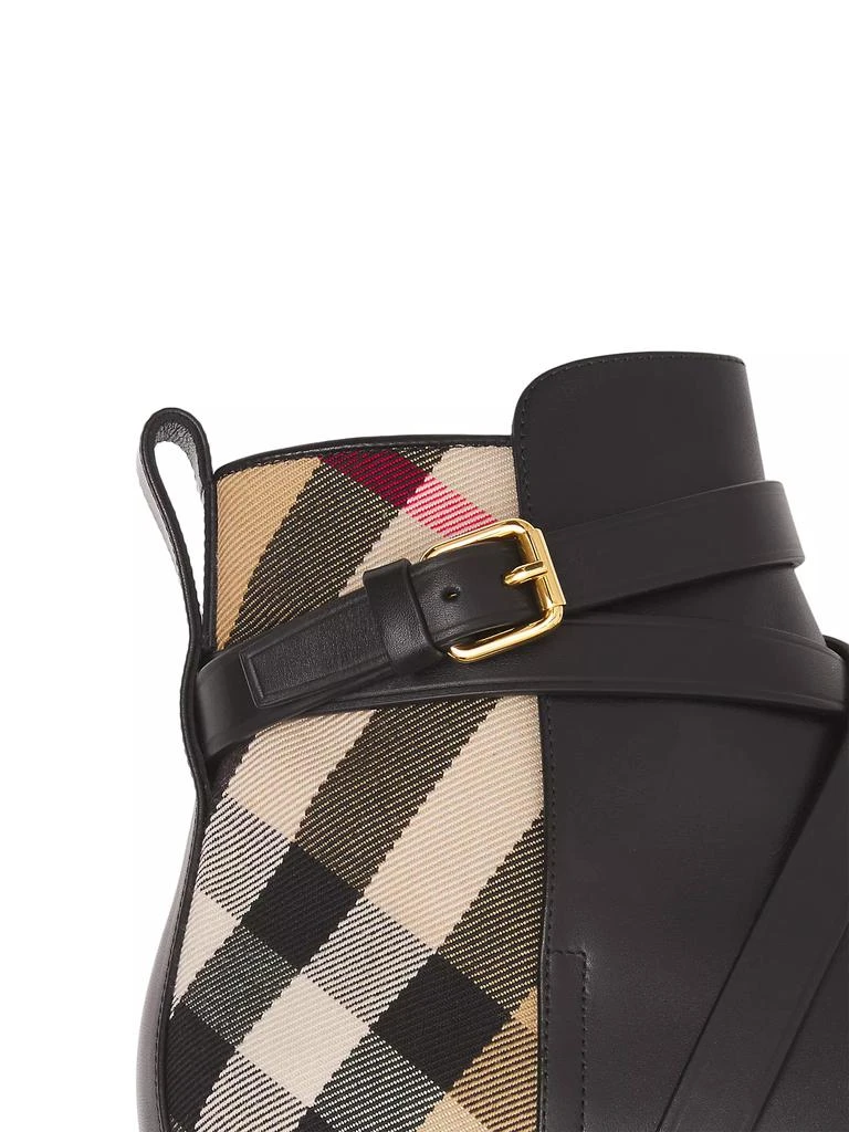 Burberry Pryle House Check & Leather Ankle Boots 4