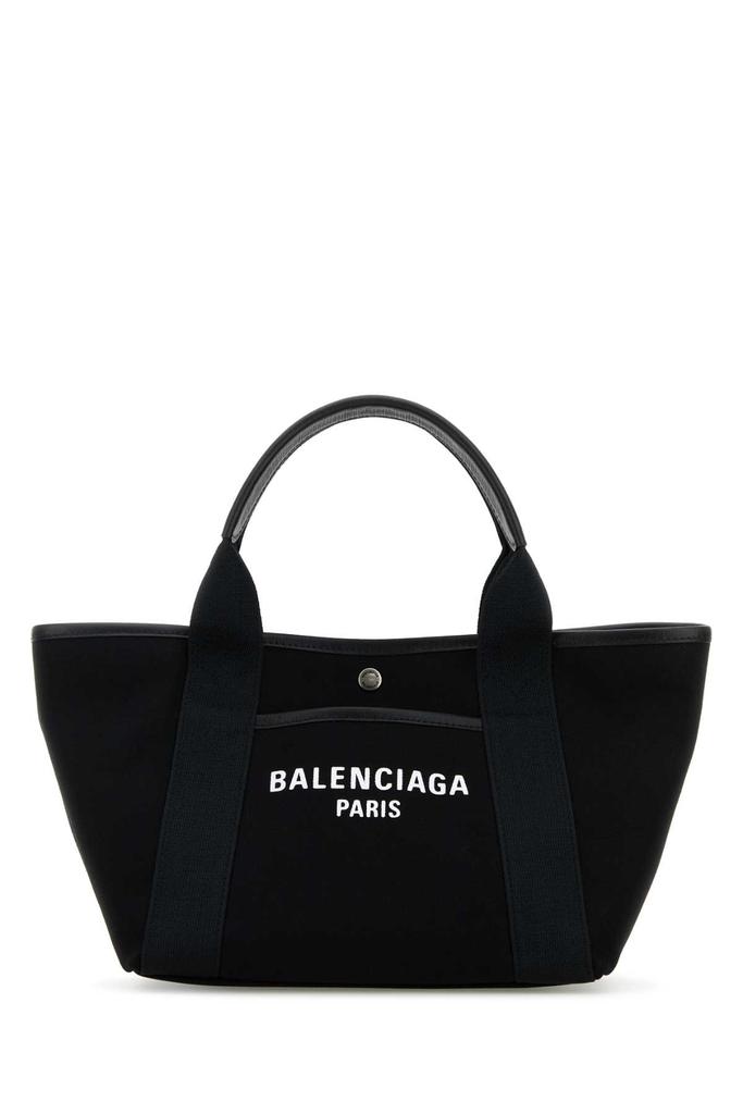 【送料&関税込】Balenciaga Biarritz Media Canvas Tote Bag Women's Biarritz Tote Bag Medium in Natural/black