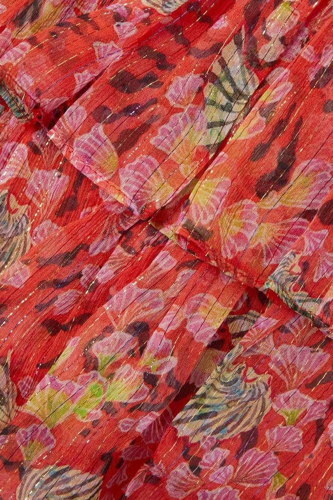 Saloni Ava tiered floral-print silk-blend chiffon mini dress 4