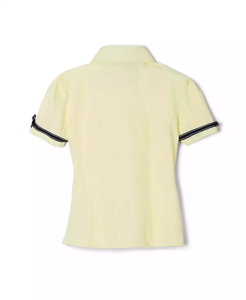 French Toast Little Girls Short Sleeve Ribbon Bow Blouse 2