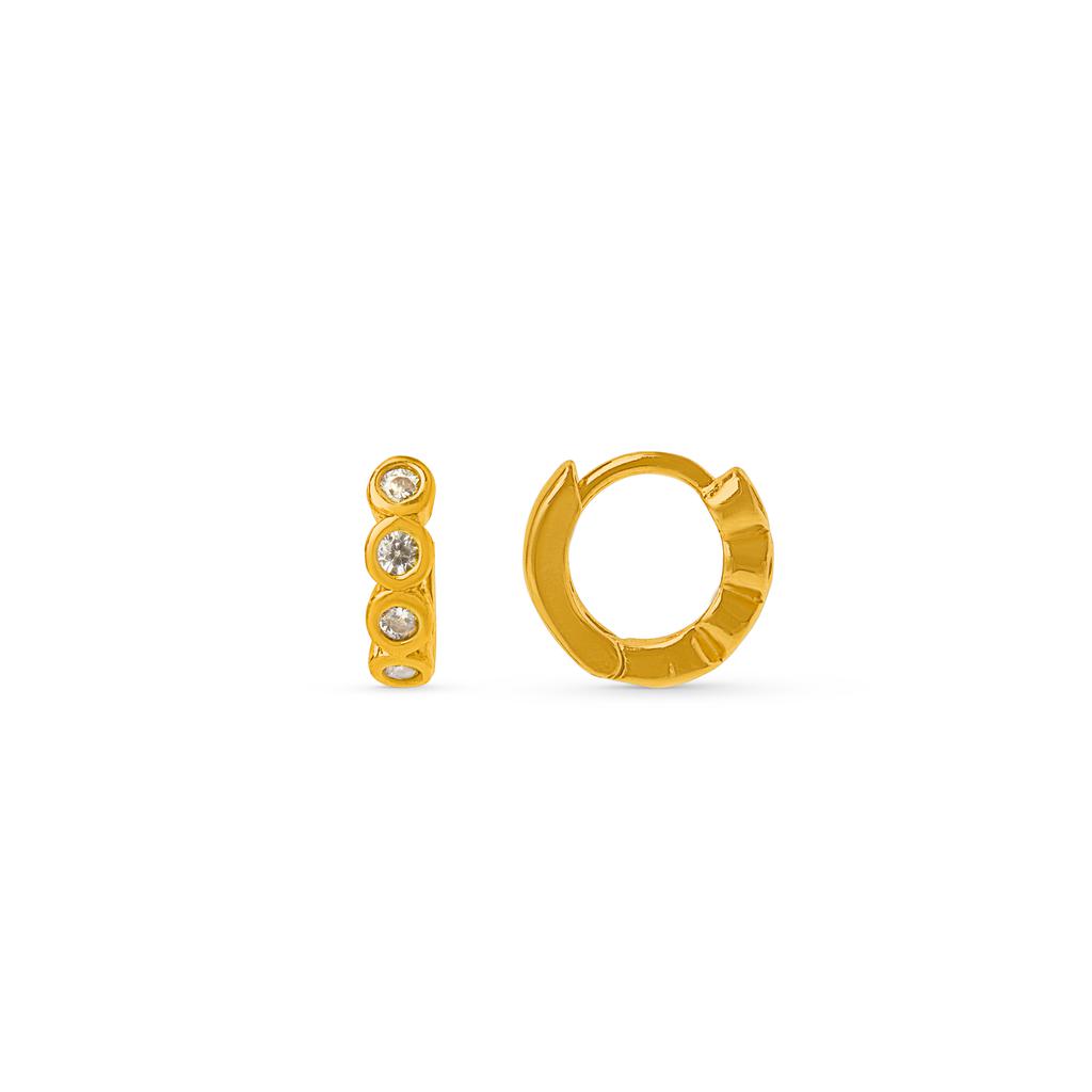 Orelia London Tiny Pave Micro Hoop Earrings