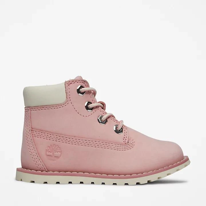 Timberland Toddler Pokey Pine 6-Inch Side-Zip Boots in Pink 1