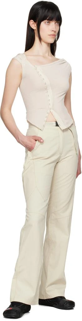 Hyein Seo SSENSE Exclusive Beige Cross Stitch Top 4