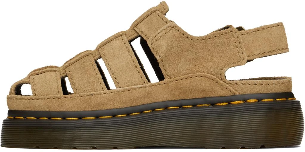 Dr. Martens Tan Wrenlie Bronx Suede Fisherman Sandals 3