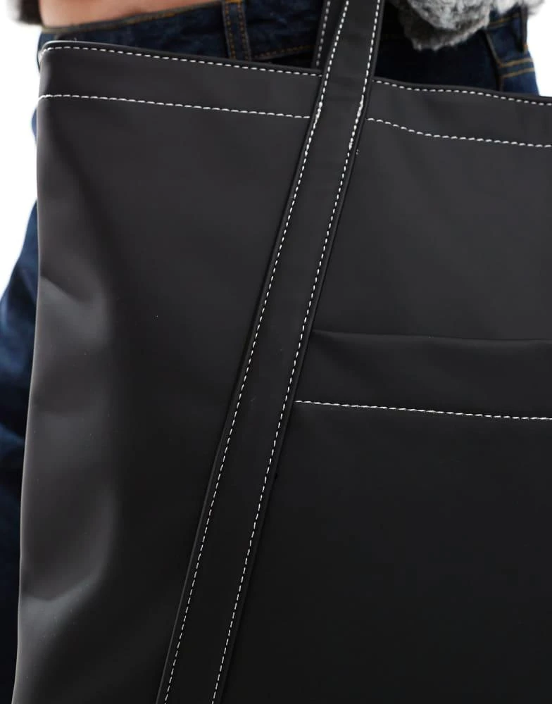 ASOS ASOS DESIGN showerproof laptop tote bag in black 3