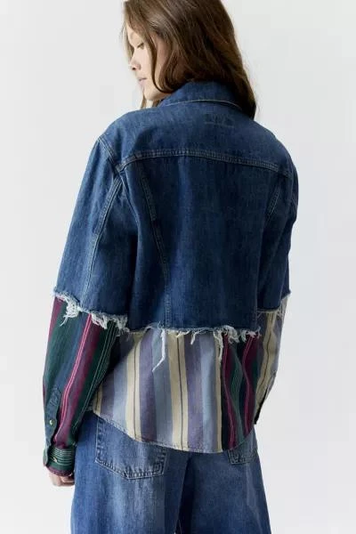 Urban Renewal Urban Renewal Remade Stripe Spliced Denim Jacket 5