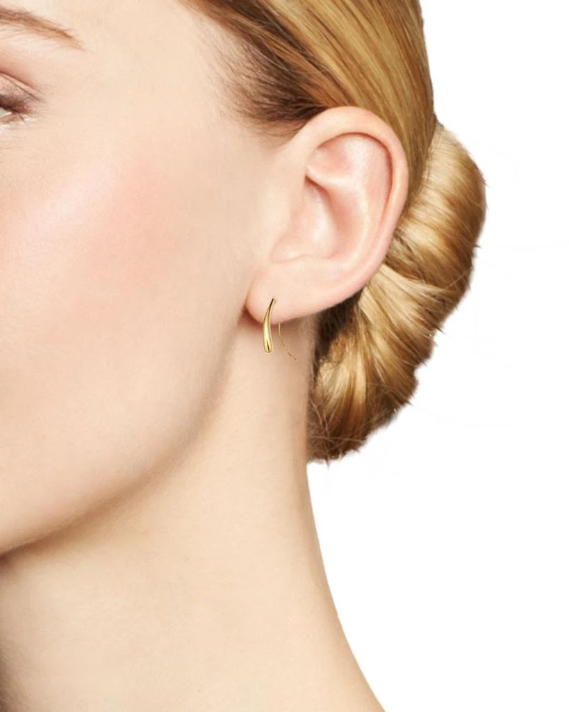 Bloomingdale's Fine Collection Teardrop Threader Earrings in 14K Yellow Gold - Exclusive 2