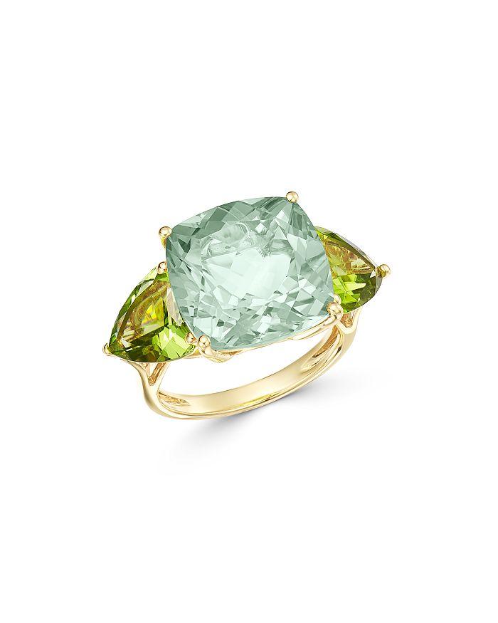 Bloomingdale's Prasiolite & Peridot Ring in 14K Yellow Gold