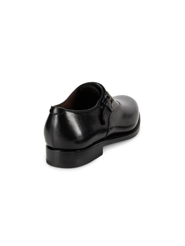 Salvatore Ferragamo Liborio Leather Monk Strap Shoes 3