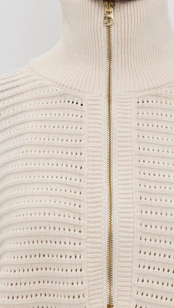 Varley Tara Pointelle Half Zip Sweater 5