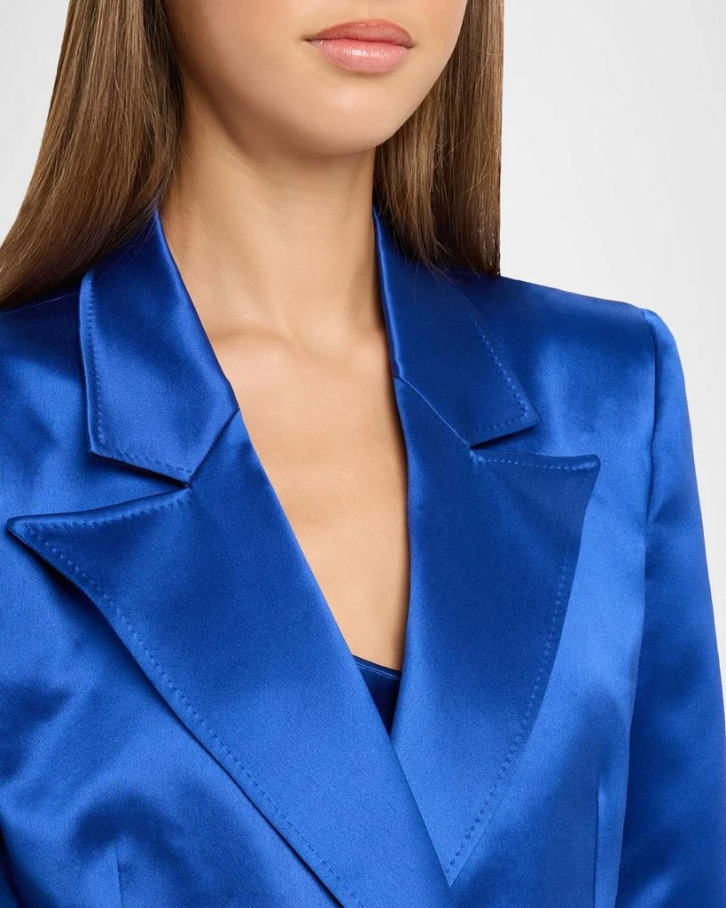 Gabriela Hearst Aleah Double-Breasted Silk Blazer 5