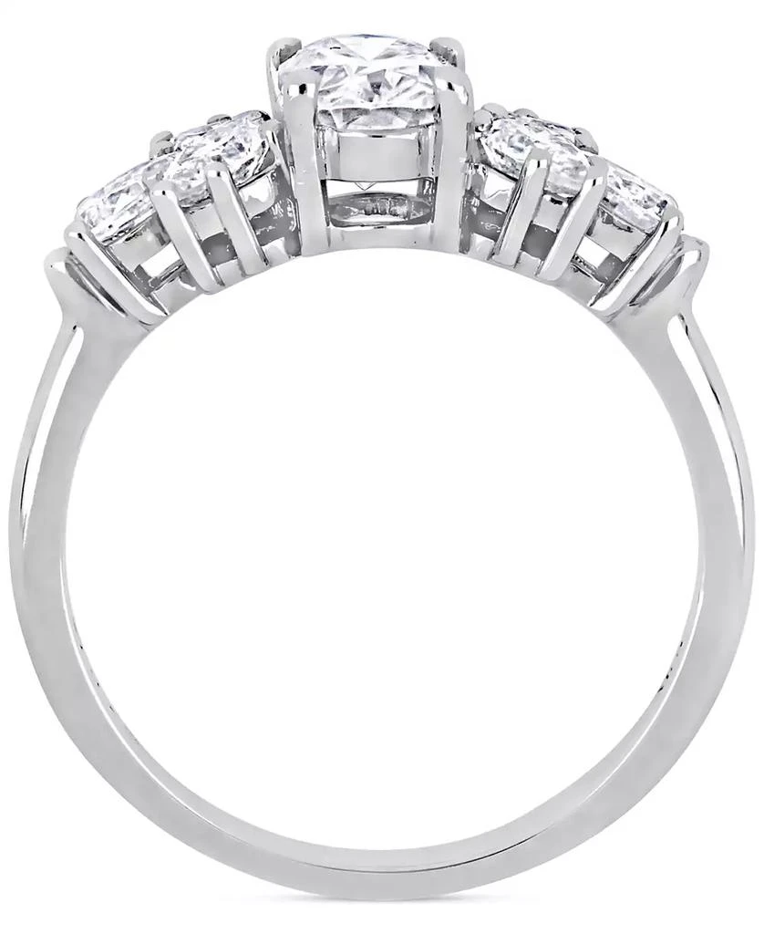 Macy's Moissanite Mixed-Cut Engagement Ring (2 ct. t.w.) in 10k White Gold 4