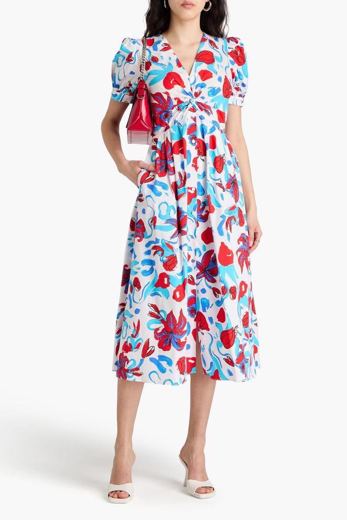 Diane von Furstenberg Heather cotton-blend poplin midi dress