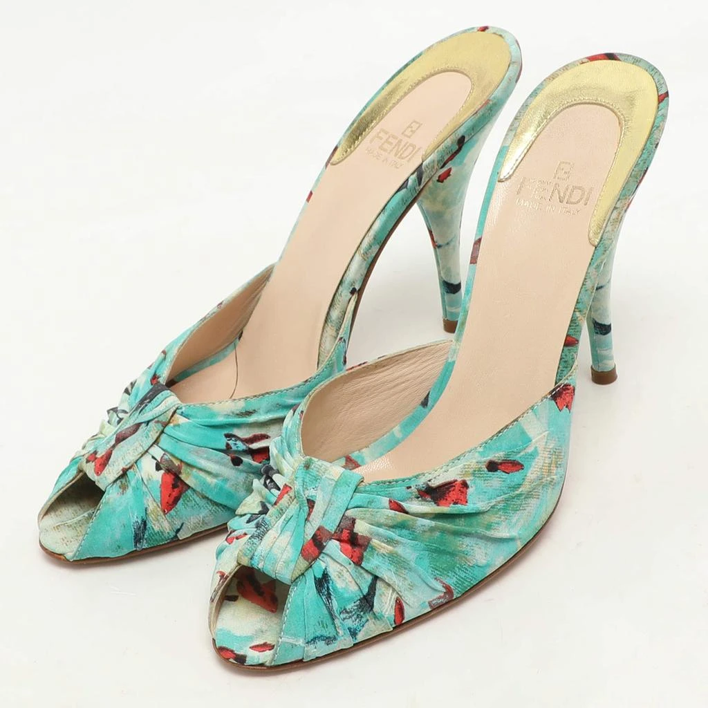 Fendi Multicolor Floral Printed Nylon Mules Size 39 – On Sale Now