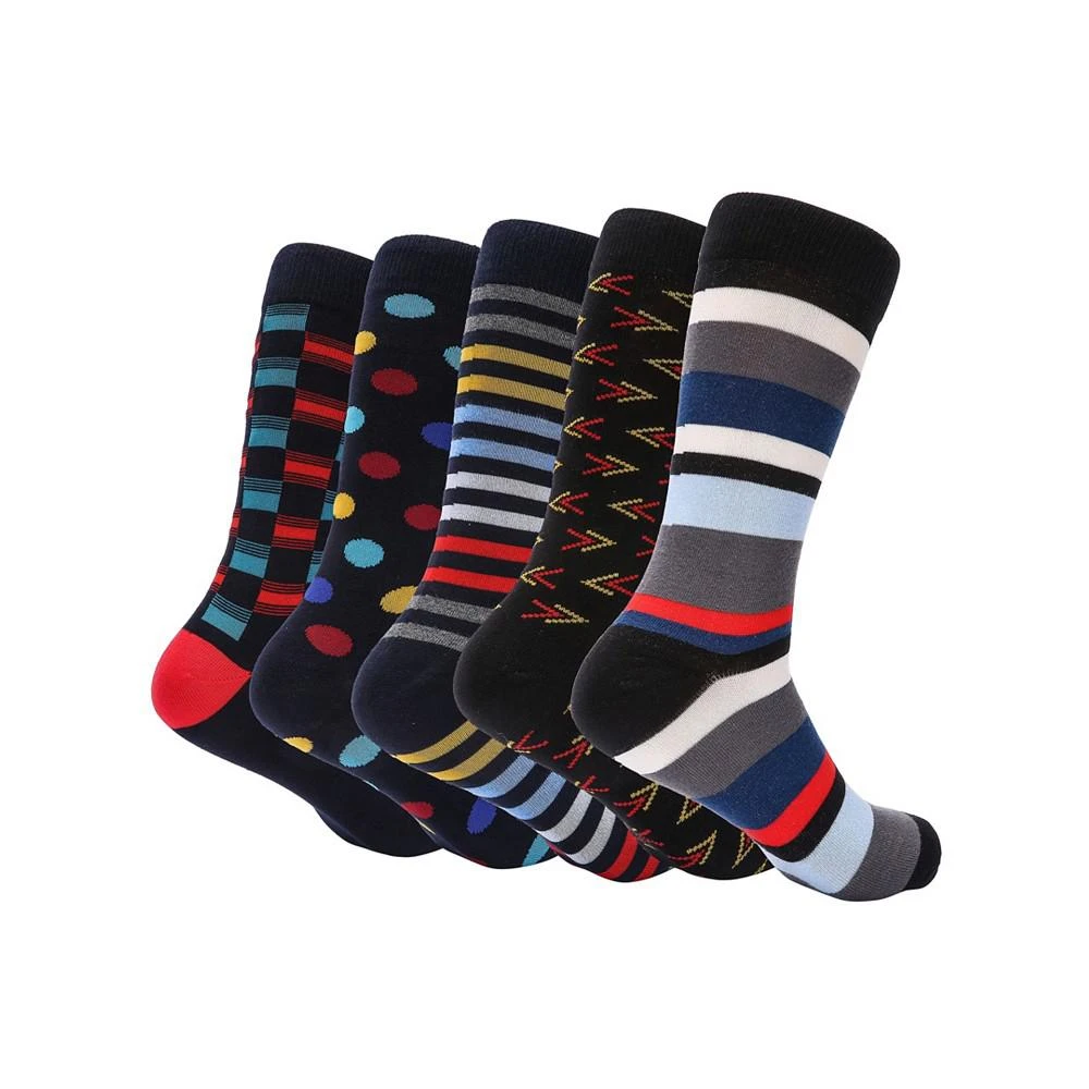Mio Marino Men's Groovy Designer Dress Socks Pack of 5 2