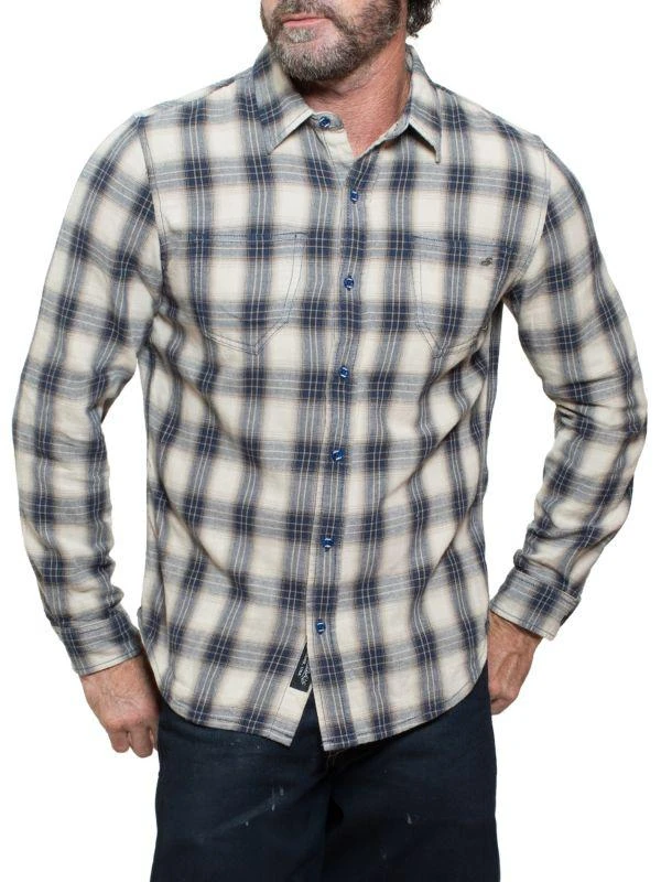 Stitch's Jeans Vintage Washed Plaid Button Down Shirt 1