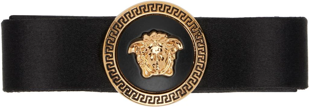 Versace Black Gianni Ribbon Hair Clip