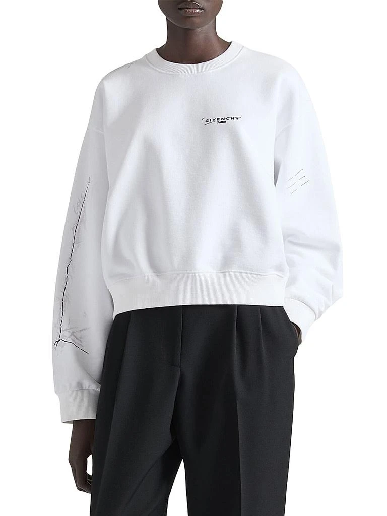 Givenchy Sweatshirt in Fleece with Trompe L
ſil Pattern 3