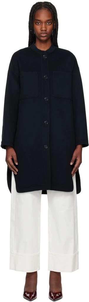 Max Mara Navy Miriam Coat 1
