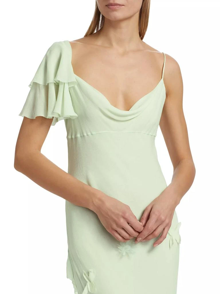 Self Portrait Georgette Floral-Appliqué Maxi Dress 6