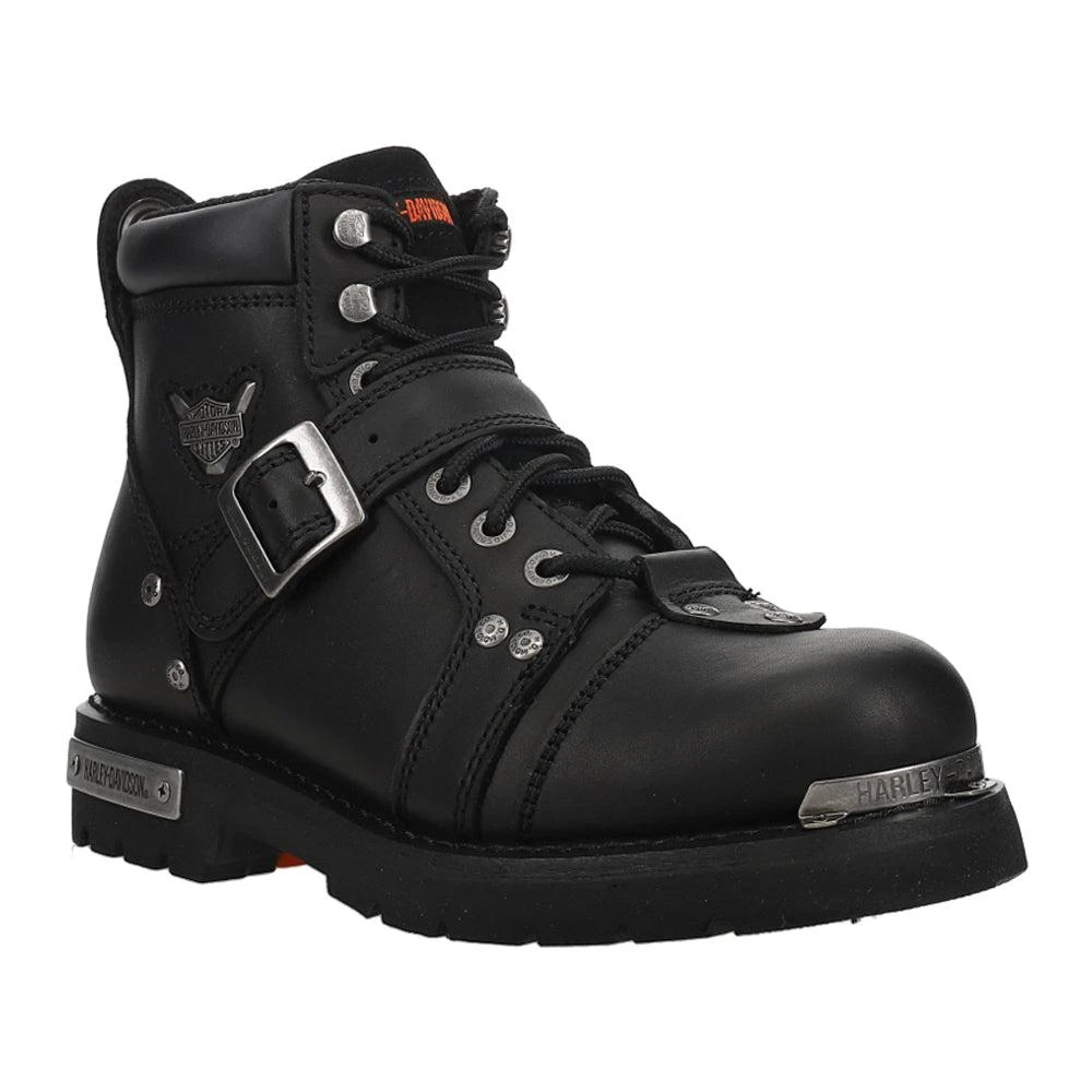Harley Davidson Brake Buckle Motorcycle Round Toe Boots 2