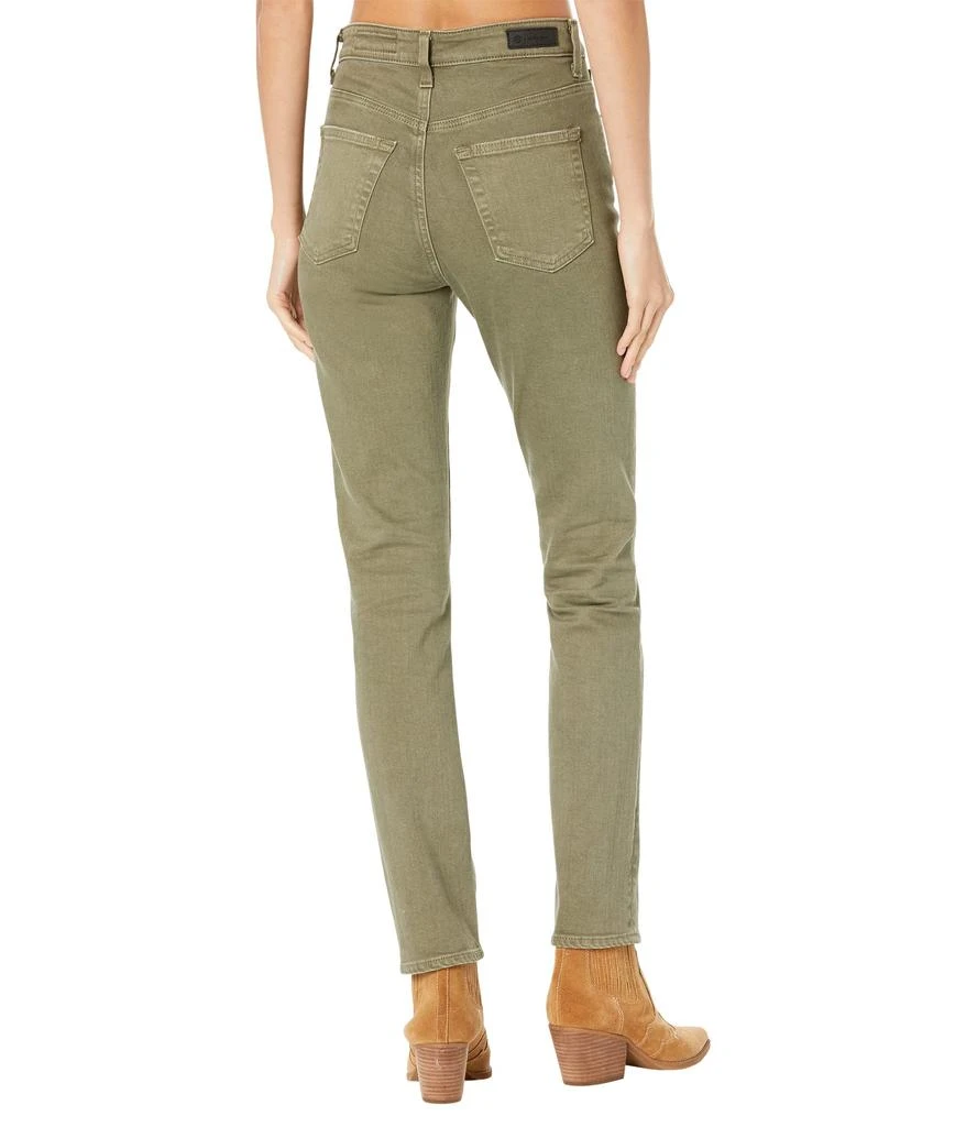 AG Jeans Alexxis Vintage High-Rise Slim Straight in 3 Years Sulfur Armory Green 2