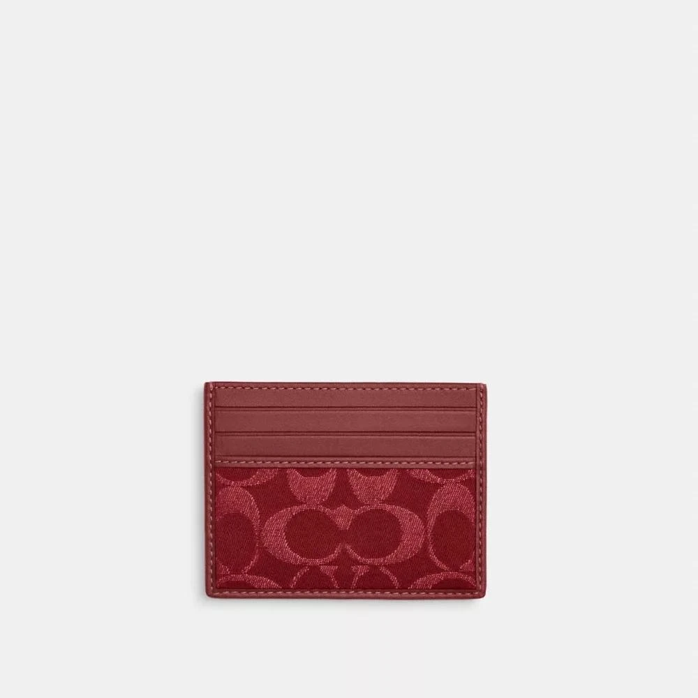 Coach Slim Id Card Case In Signature Denim