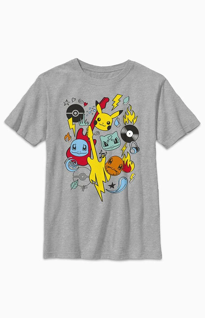 null Kids Pokemon Rocks Collage T-Shirt