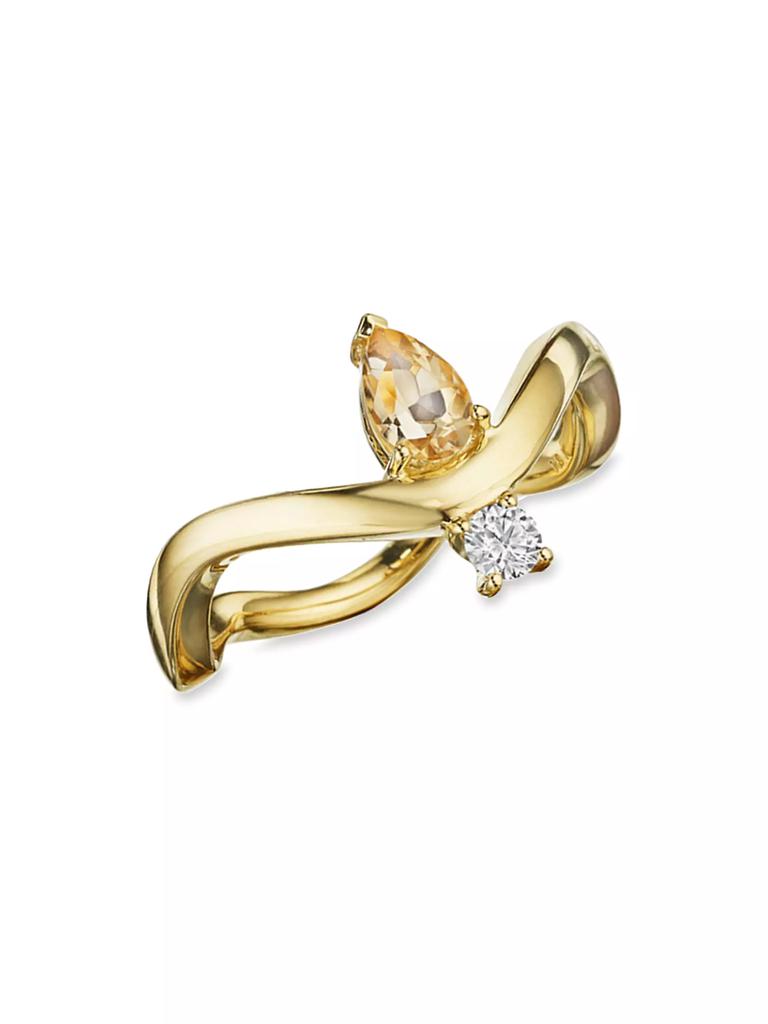 HUEB Mirage 18K Gold, Diamond & Yellow Sapphire Ring