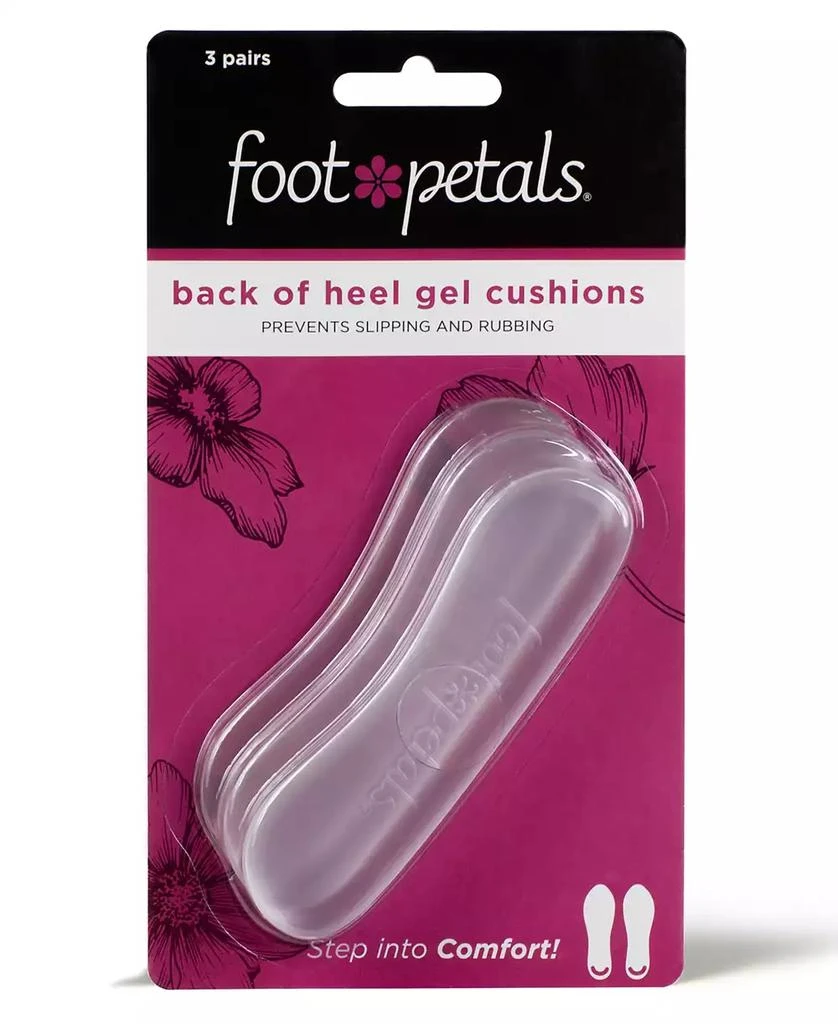 Foot Petals Back of Heel Gel Cushions 3 Pack 1