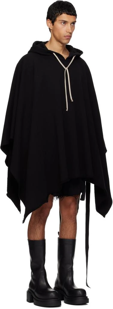 Rick Owens Black Poncho Hoodie 2