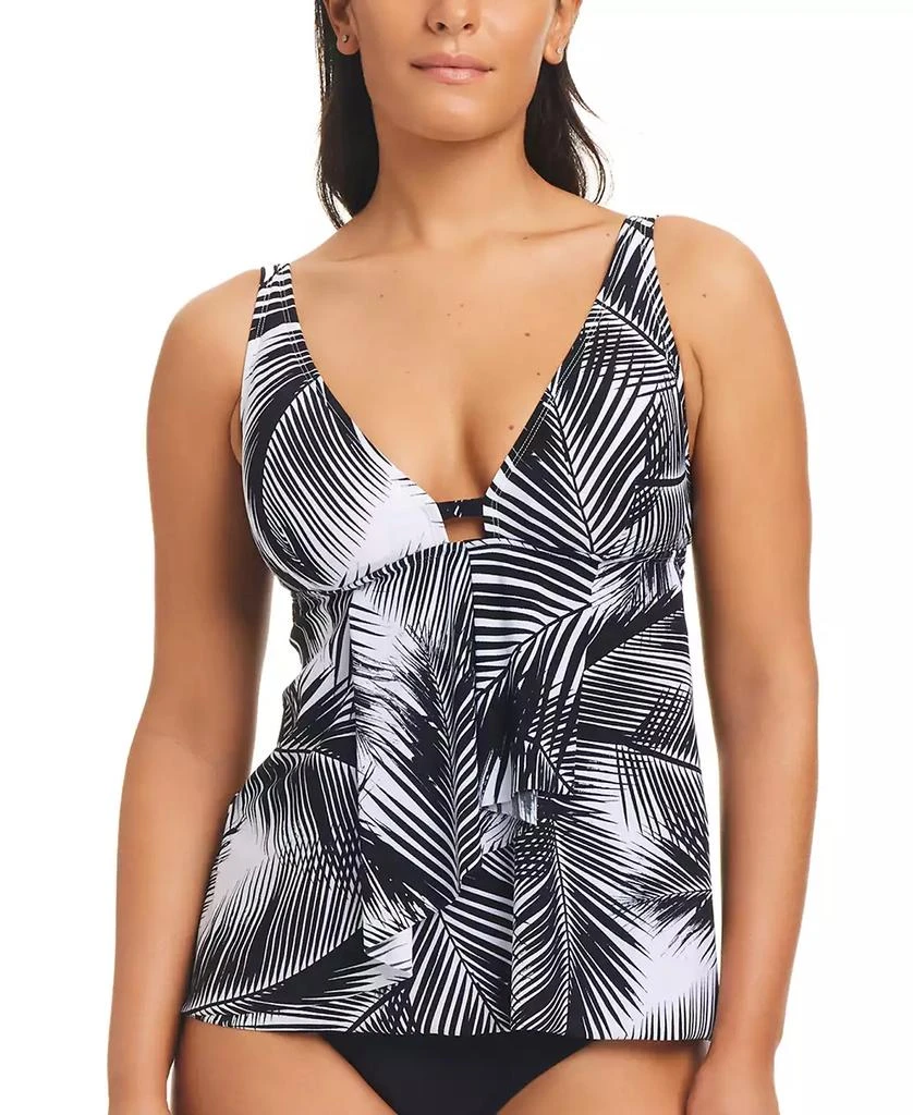 Beyond Control Women's Giving Attitude Tropical-Print Tankini Top 1