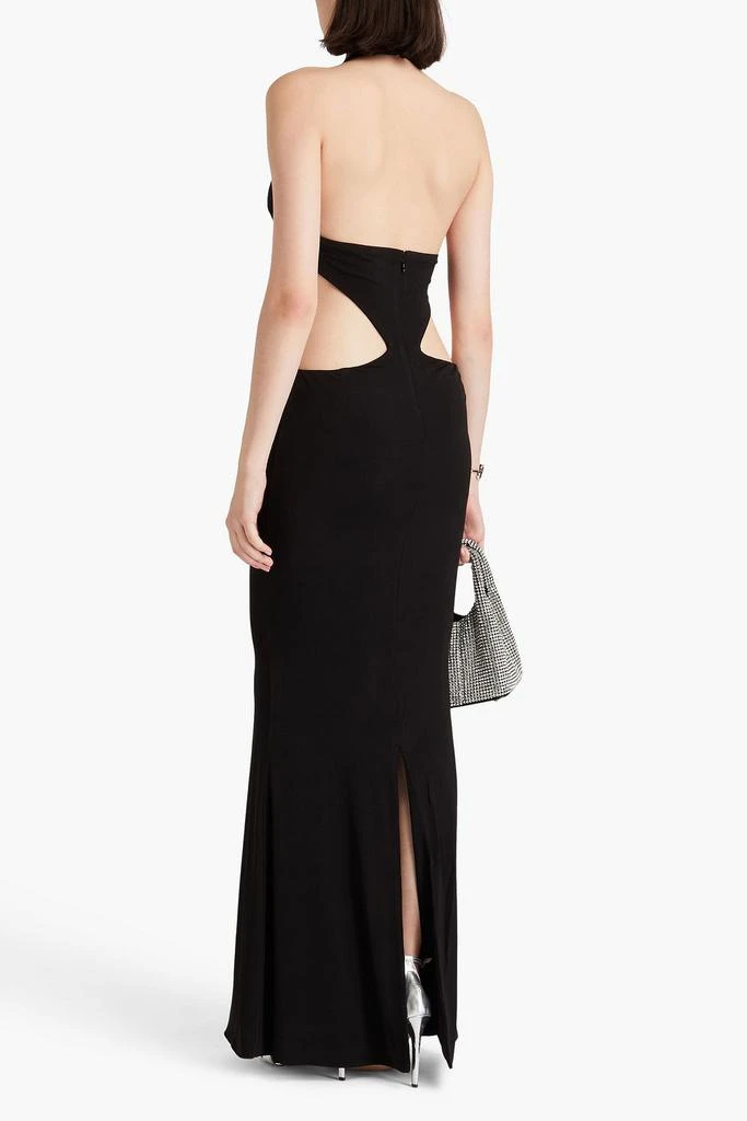 retrofête Raven cutout jersey halterneck maxi dress 3