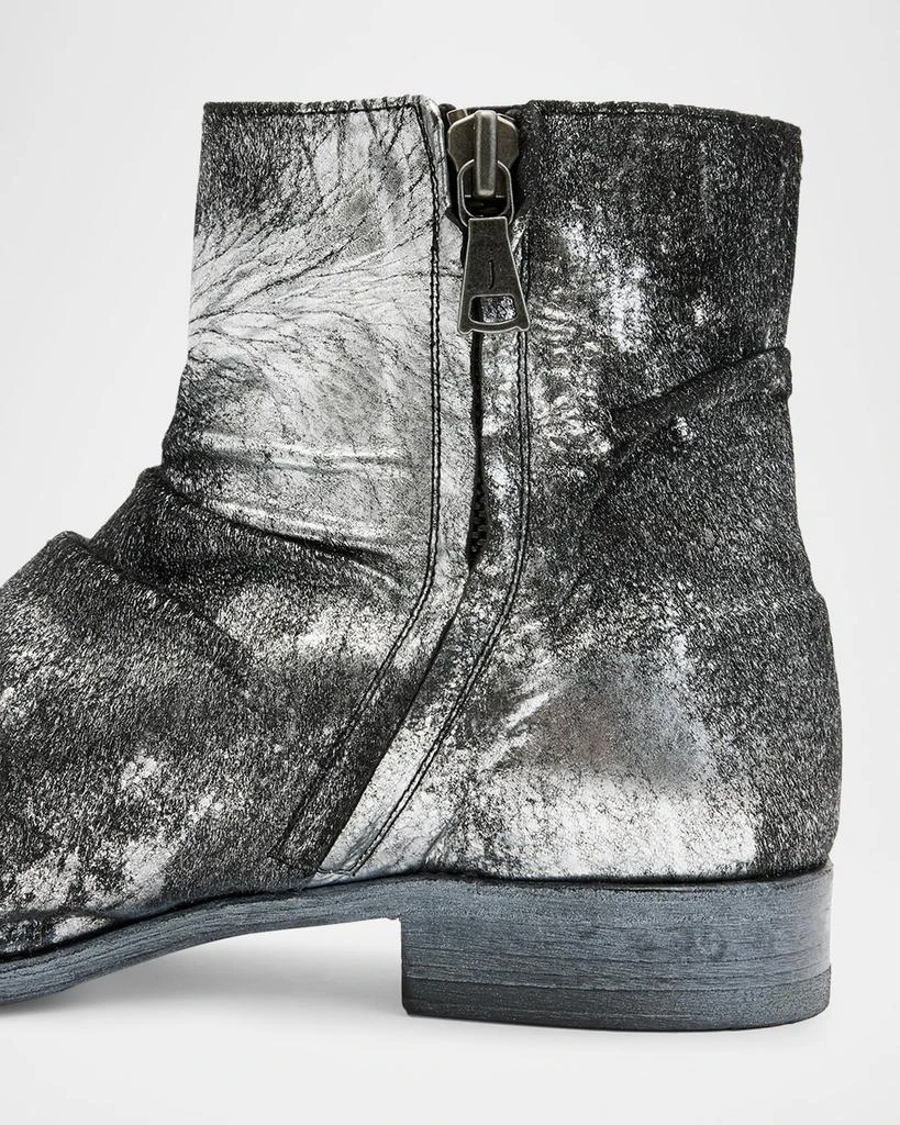 John Varvatos Men's Morrison Sharpei Foil-Sprayed Calf Hair Boots 3