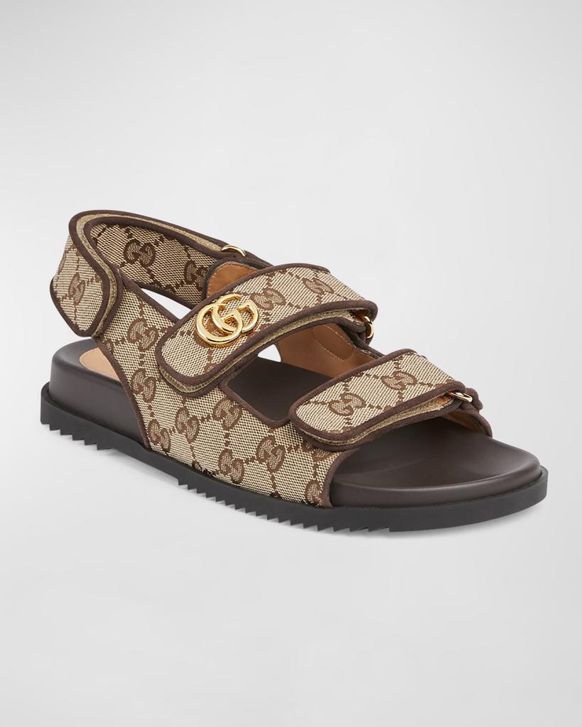 Gucci Moritz Monogram Easy Slingback Sandals