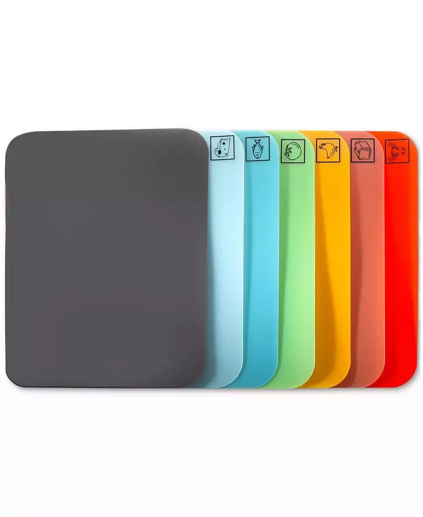Seville Classics Bamboo Cutting Board & Flexible Food Mats Set 5