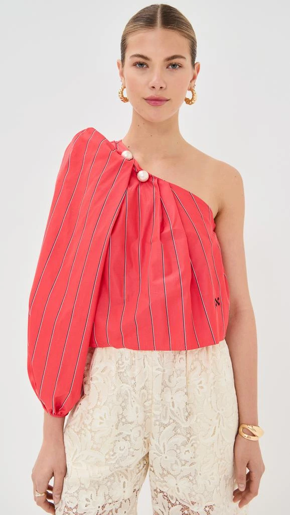 Nackiye Antiparos One Shoulder Shawl Top 6