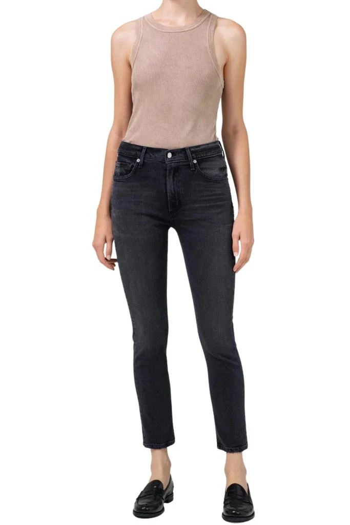 Citizens of Humanity Ella Mid Rise Crop Jeans In Film Noir 1
